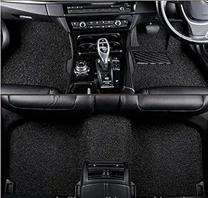 Autyle Anti-Skid Coil Car Floor Mat Compatible with Fiat Punto-(Model : 2012-2020)-(Black-Set of 5)