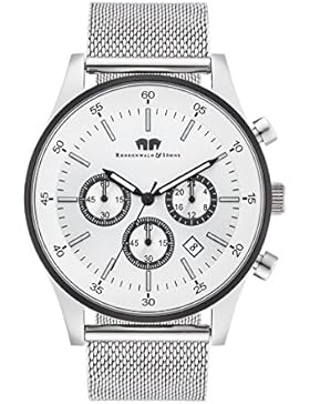 Rhodenwald & Söhne Goodwill Herrenuhr Chronograph Edelstahl bi-color/silber 5 ATM Präzisions-Quarzwerk Stoppuhr...