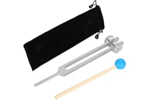 ZHUOLONG Diapason 111 HZ Frequenza Yoga Meditazione Tuning Energy Fork con martello(argento)