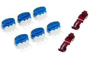 Genisys 6 Kabel Verbinder + 2 Anschlussklemmen kompatibel mit LANDROID von Worx S M5-12 L15-20 - Original 3M