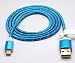 Produktbild textilummanteltes Micro USB Kabel 2,0m blau - geeignet für alle Smartphones & Tablets mit Micro USB Anschluss
