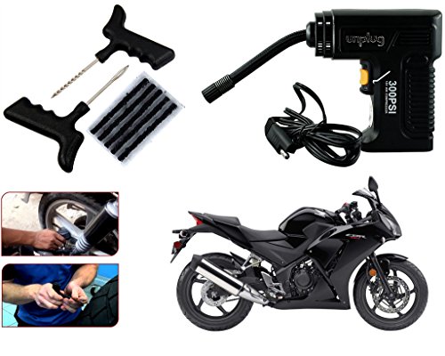 Unplug Clip Terminal Inflator For Car /Bike/Motorcycle/Scooty With Puncture Repair Kit -UNP TIF00B410 (Black)with 1 Year Warranty For - Honda CBR RS.1449 (34.00% Off) - Amazon