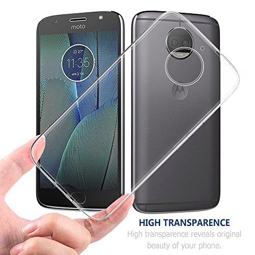 Simpeak Funda Moto G5S Plus  Fundas Transparente Motorola Moto G5S Plus Carcasa Moto G5S Plus Funda  5 5 Pulgadas  Silicona TPU Case  Cover Moto G5S Plus