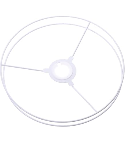 Lampshade frame, round, cylindrical shape, for E14 & E27, white, 20 cm, 20 cm high