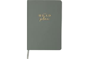 The Head Plan Journal | Wellness Journal | Undated Weekly and Daily Goal Setting Planner to Get Organised, Increase Productivity, Achieve Goals | Hardcover Self Care Journal | Sage Green