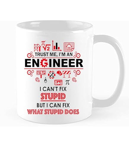 Tazza Da Caffè Ironica 'I'm An Engineer Good With Math' - 311,8 Grammi, Ceramica Di Qualità, Stampata Su Entrambi I Lati, Regalo Sarcastico Per Ingegneri E Matematici