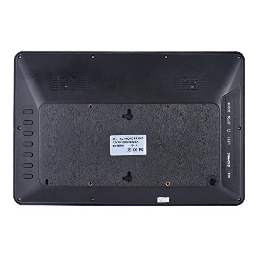 Andoer 12 Wide Screen HD LED Digital-Bilderrahmen 1280 * 800 elektronische Bilderrahmen mit Fernbedienung Mehrere Funktionen LED-Uhr-Kalender MP3 MP4 Video-Player Unterstützung viel Sprachen - 9