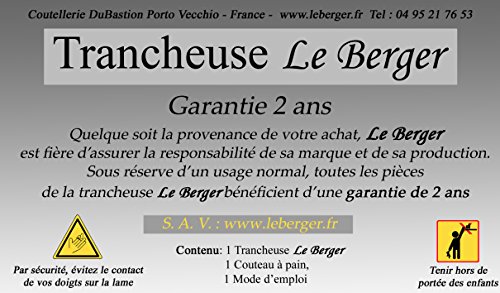 Le Berger La montagnarde Wurstschneider-Guillotine, Ersatzklinge und Brotmesser gratis - 3