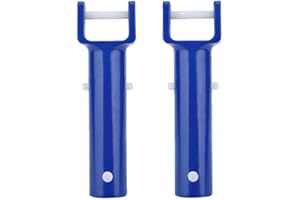 SOLBUM Piscine V Tête poignée de Brosse V Pince tête Poignée de Rechange d'accessoires en Plastique Bleu 2PCS, pour Entretien de la Piscine et Le Nettoyage
