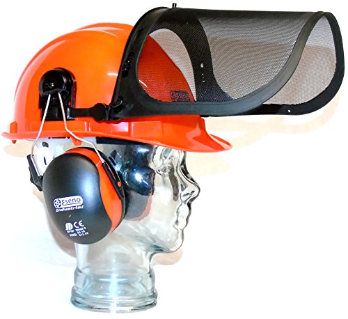 eseno Industrie Chainsaw/Forstwirtschaft Sicherheit Helm Kit mit Gehörschutz, Augenschutz & Nackenschutz - 2