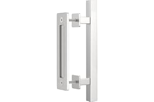 WINSOON 30CM Tirador de Puerta de Corredera Inoxidablede Manillas Puertas Interior Corrediza del Granero Juego de Manijas para Puerta de Puerta Garaje Gabinete