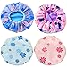 kilofly 4pc Waterproof Reusable Bath Hat Beauty Salon Spa Terry Lined Shower Cap