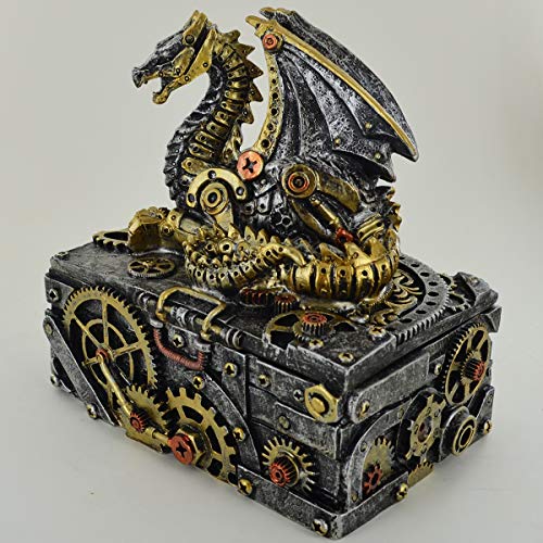 prezents. com Meccanico Dragon Cog portagioie incredibilmente Dettagliato Altare Ornamento per Fan del Fantasy & Steampunk