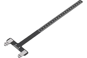 DEMERAS Linijka w kształcie litery T, praktyczny łuk kwadratowy ze stali nierdzewnej 2 jednostki Solidny klips mocujący sznurek do łuku refleksyjnego