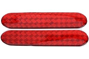 Reemky 10Pcs blu riflettente avvertimento di sicurezza carauto-adesivo riflettore adesivo 4 colori opzionale (10.6 CM X 2.3 CM)