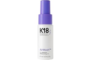 Shampoing sec K18 AirWash™, sans aérosol, équilibre le cuir chevelu et contrôle la production excessive de sébum, 47 ml