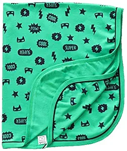 Simply Baby Boys and Girls Baby Blanket, Changing Pad, Crib Blanket, Cotton Sheet, Wrapping cloth (Green,0-6 month), Ideal for Winter Wear, Sleepwear, Night Suit, Nightwear, Day Wear, All Day Clothing