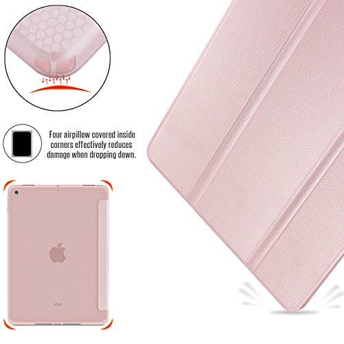iPad Pro 10,5 Hülle, Infiland Ultra Smart Slim Lightweight TPU Schutzhülle Cover für Apple Neu iPad Pro 10,5″ Display 2017(mit Auto Schlaf / Wach Funktion)(Rosa Goldene) - 4