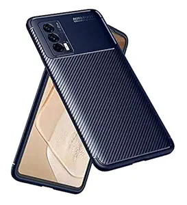 Golden Sand for iQOO 7 5G Back Cover Case Drop Tested Shockproof Slim Armor Aramid Carbon Fibre Rugged TPU Case for iQOO 7 [India] Mobile, Mystic Blue