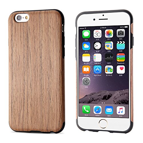 iPhone 6S Case, iPhone 6 Case, BELK [Soft Wood Case] Ultra Hybrid Rubber Bumper Case, Reinforced Slim TPU Back Cover for iPhone 6 & iPhone 6S(4.7 inch) - Cherry