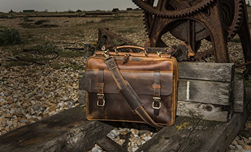 Aktentasche Mann Leder Laptoptasche Briefcase Schultertasche Arbeitstasche Bag Business Tasche Man