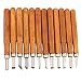 Produktbild LIVEHITOP 12 PCS Meißel Schnitzmesser Set, Holzschnitzwerkzeug Stechbeitel Schnitzen Wood Carving Messer Werkzeug für Holz Skulptur Griff Wax DIY Craft (12 Stück)
