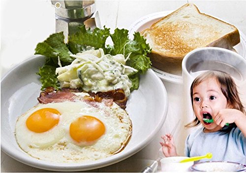 Omelet, ESAILQ 4PC dickes Edelstahl-Omelett-Form-Kontrolle Reis-Omelett-Form-Liebe - 6