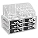 chinkyboo Cosmetic Organizer Clear Acrylic Makeup Drawers Case Box Jewelry Storage Display (6 drawers)