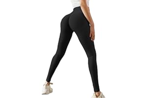NIBESSER Mallas Deporte Mujer Push Up Leggins Deportivos Mujer de Cintura Alta Pantalones de Yoga Elásticos Ultra Suaves Transpirables para Fitness Correr Yoga Reducir Vientre