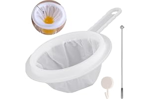 HOPTON Feines Sieb, Haarsieb Sieb Küche, 400 Mesh Küchensieb Kunststoff, Kleines Passiersieb mit Griff, für Saft, Milch, Kaffee (400 mesh)