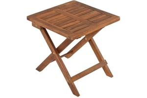 RILOOP Holz Beistelltisch Klapptisch Gartentisch Balkontisch Gartenmöbel Akazie