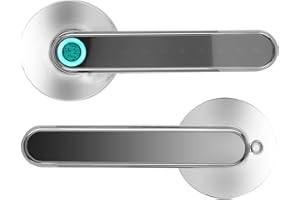 Leapiture Fingerprint Lock Door Handle Door Handle Fingerprint Keyless Entry Door Lock USB Charging Door Lock with Keypad for Home Hotel Office Apartment Bedroom