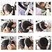 NALATI Beauty Buns Magic Hair Styling Styler Twist Ring Former Shaper Doughnut Donut Chignon Bun Maker Clip Hair Curler Accessory Small & Large (Big, Black)