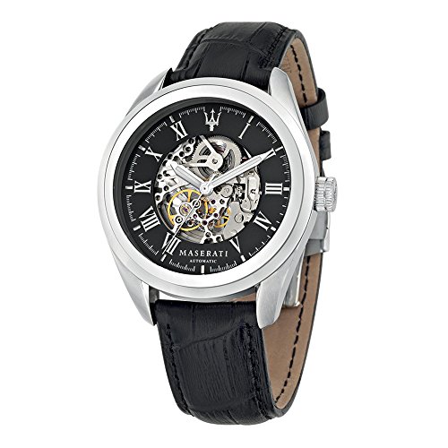 Maserati Reloj Analógico Automático para Hombre con Correa de Cuero - R8871612001
