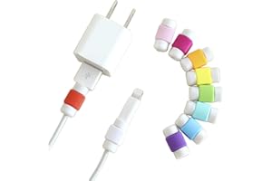 Irox 10 PCS Protezione Cavo in Silicone Accessorio Proteggi Cavo Anti-Rottura Adatto per Ogni Device Smartphone Cuffie Laptop (Colore Casuale)