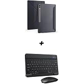 Samsung Galaxy Tab S9 FE Plus 12.4 in&ccedil; Tablet Kılıfı, Standlı, Bluetooth Klavye ve Mouse Seti (siyah)