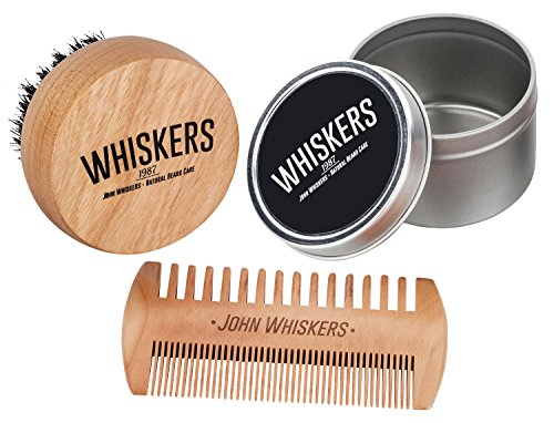 John Whiskers Bartbürste mit reinen Wildschweinborsten und edler Aufbewahrungsbox inkl. antistatischem Duo-Kamm – Bartpflege-Set – perfekt zum Auftragen von Bartwachs und Bartöl - 8