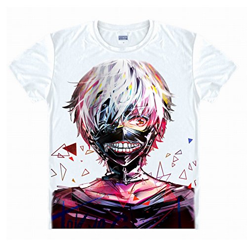 Jeylu Tokio Ghoul Anime Kaneki Ken Cosplay t Shirt tamaño de Asia