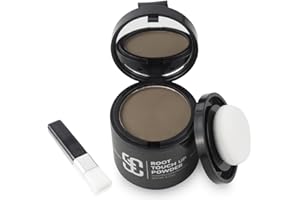 SOVONCARE Poudre de Racine de Cheveux, Couverture de Racine Pour Homme et Femme, Poudre Cheveux Pour Combler les Cheveux Clairsemés, Pour cacher le maquillage des racines (Couleur café clair, 10g)