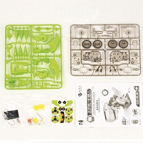Tonsee DIY montieren 4 In 1 pädagogische Solar-Roboter Bohren Maschine Dinosaurier Insekt Kit - 5