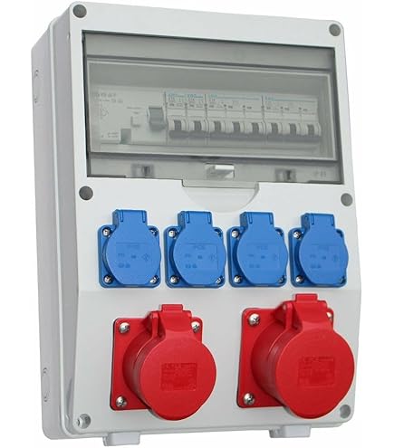 Wandverteiler Mit Zähler F-ELEKTRO Baustromverteiler Wandverteiler 8 X Schuko 230V/16A Wandverteiler 230v Mit Zähler