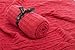 Kit for Kids By Carla Raspberry Bloom Cable Chenille Knitted Blanket (Red)