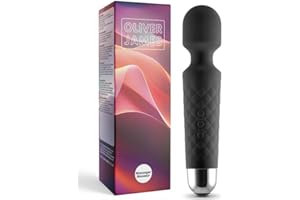 Oliver James Vibrador, Masajeador Eléctrica Recargable - Juguetes eroticos, dispositivo de bienestar sexual para mujeres - Con 20 patrones de vibración y 8 velocidades - Carga por USB (Negro)