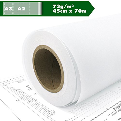 Skizzenpapier Skizzenrolle Transparentpapier Seidenpapier Tracing paper pauspapier A2 A3 73g/m² 45cm x 70m