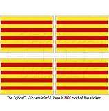 Cataluña bandera de Cataluña España español 2 '(50 mm) bumper-helmet de vinilo pegatinas, calcomanías x4