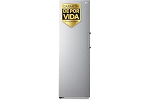 LG GFT41PZGSZ - Congelador No Frost Total, 1 Puerta, Compresor Smart Inverter, de 355 L y 186 cm, Congelador Vertical con Funcion de Congelacion Rapida, Color Inox