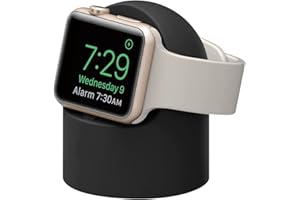 CRGANGZY Silikonowa ładowarka stacja dokująca akcesoria do zegarków antypoślizgowy uchwyt ładowarki stojak wymienny uchwyt na ładowarkę uchwyt do przechowywania kabli do Apple Watch Series 8 7 6 5