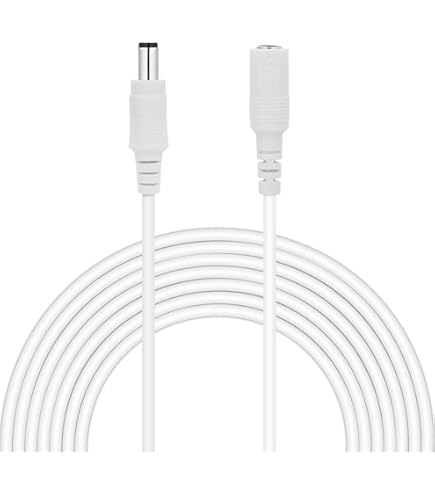 HQRP 10ft DC Extension Power Cord – 1.35mm/3.5mm Male To Female – For 5V IP CCTV Cameras - View #2