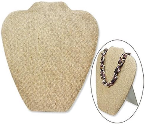Ikee Design 2 pf Linen Covered Padded Wood Necklace Display With Easel 7 5/8"W x 8 3/4"H by NILECORP