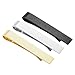 PiercingJ 3er Herren Dünn Skinny Krawattennadel Krawattenklammer Set Business Hochzeit Tie Clip Set Für Schmale Krawatte aus Edelstahl, silber/gold/schwarz (Size: ca.56*8mm (Wellen-Muster))